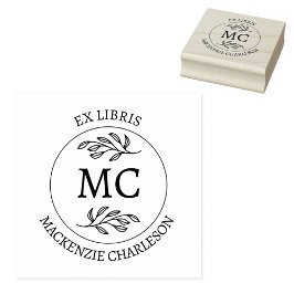 Carimbo De Borracha Personalized Ex Libris Monogram Book