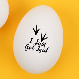 Carimbo De Borracha Pés de galinha "eu acabei de transar" Ovo