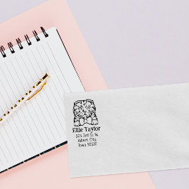 Carimbo De Borracha Pet de Devolução de Gato Dobrado Escocês