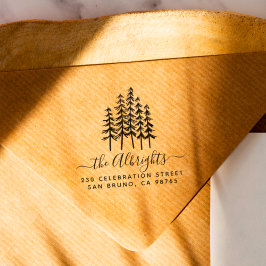 Carimbo De Borracha Pines Nome Personalizado da Família Nome Assinatur