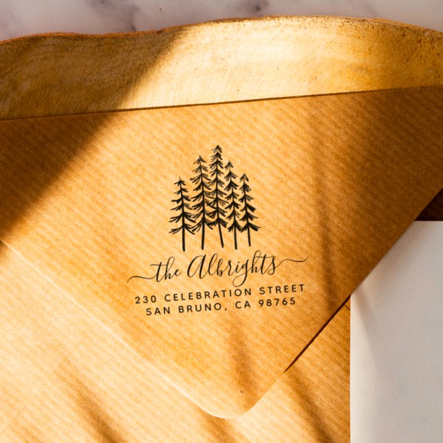 Carimbo De Borracha Pines Nome Personalizado da Família Nome Assinatur (Criador carregado)