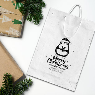 Carimbo De Borracha Pinguim Bonito Feliz Natal, Família Grande