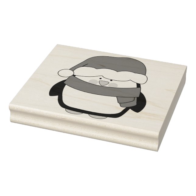 Carimbo de borracha - Pinguim de Natal (Carimbo)