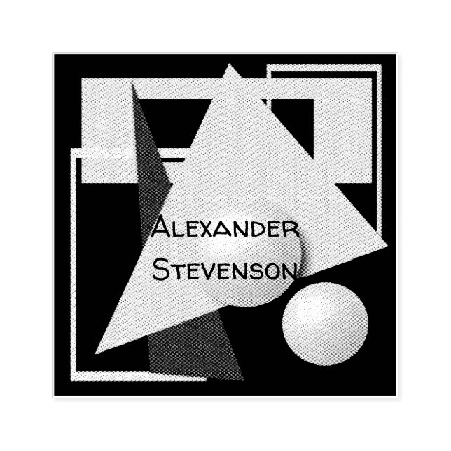 Carimbo De Borracha pintura abstrato, abstração, verde e preto (Impressão)