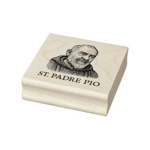 Carimbo De Borracha Pio do Padre santo Tradicional de Engravação