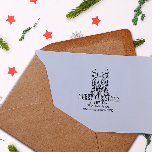 Carimbo De Borracha Pirenéus - Endereço de devolução de natal (Criador carregado)