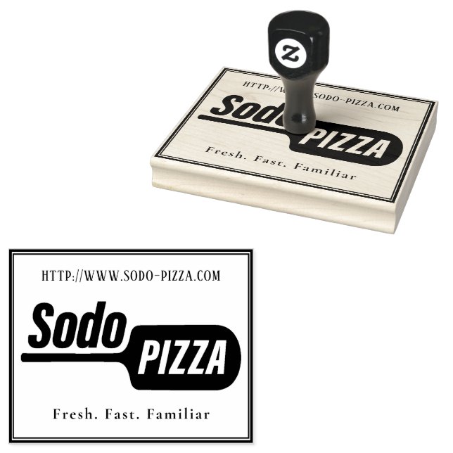 Carimbo De Borracha Pizza de Sodo de LOGO Personalizada (Carimbado)