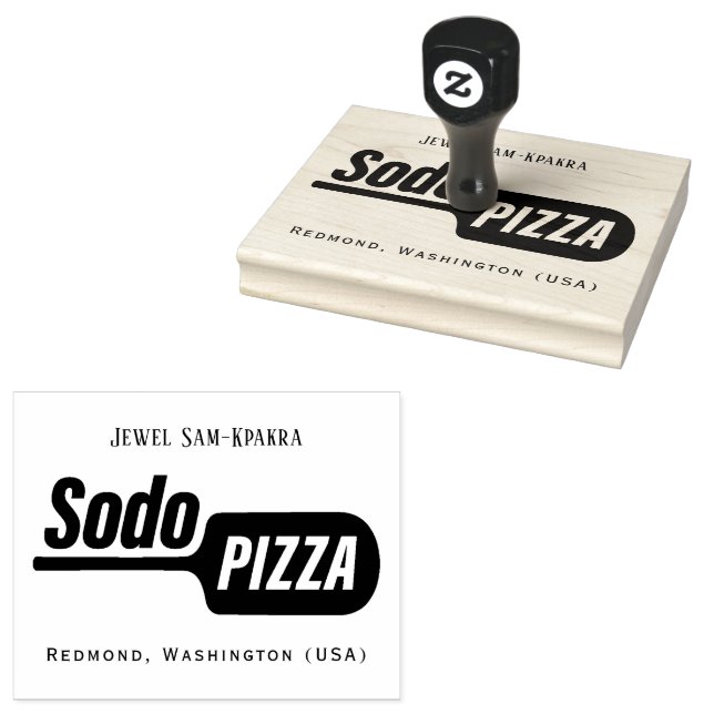 Carimbo De Borracha Pizza de Sodo de LOGO Personalizada (Carimbado)