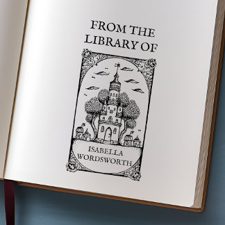 Carimbo De Borracha Placa de castelo de fada personalizável