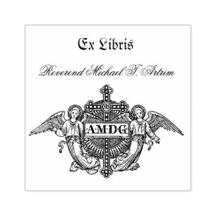 Carimbo De Borracha Placa de livro Latin do gloriam de Dei do majorem