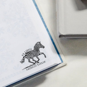 Carimbo De Borracha Placa de segurança Zebra Ex Libris