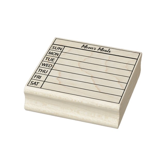 Carimbo De Borracha Planejador de Refeições de Diário de Bullet (Carimbo)