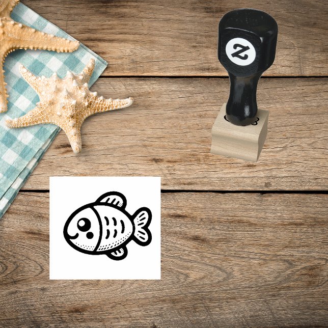 Carimbo De Borracha Playful Fish Rubber Stamp (Criador carregado)