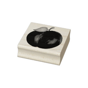 Carimbo De Borracha Plums Ripe Summer Purple Plum Fruta Ilustração