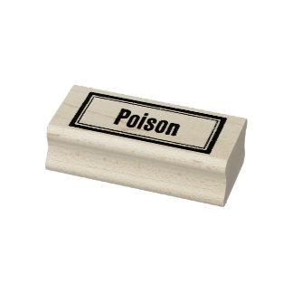 Carimbo De Borracha PoISON Apothecary Vintage Label Borracha