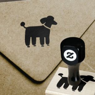 Carimbo De Borracha Poodle Dog Graphic Cana-de-Açúcar
