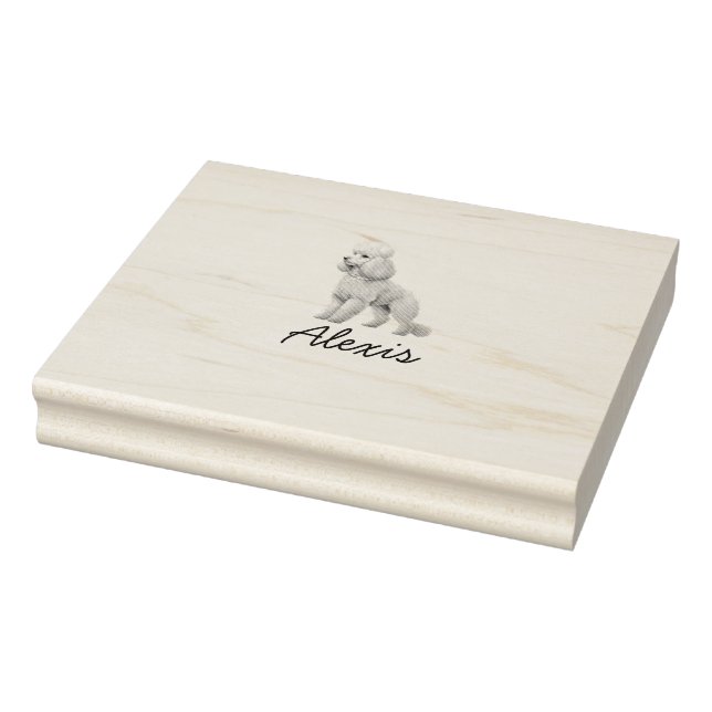 Carimbo De Borracha poodle monocromático (Carimbo)