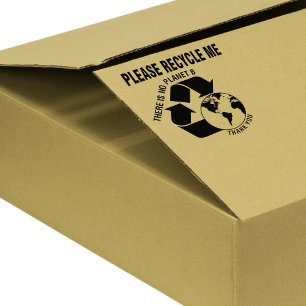 Carimbo De Borracha Por favor, me Reciclar, não há planeta B, obrigado
