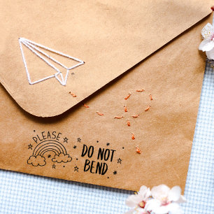 Carimbo De Borracha Por Favor, Não Dobre, Embalagem