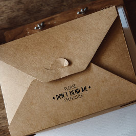 Carimbo De Borracha Por favor, não me dobre, eu sou frágil, empacotand