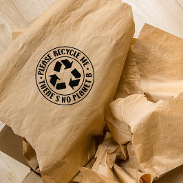 Carimbo De Borracha Por favor, Reciclar-me, não há planeta B,