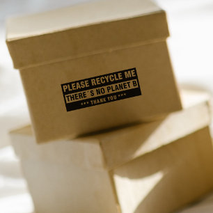 Carimbo De Borracha Por favor, Reciclar-me, não há planeta B, obrigado