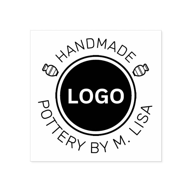 Carimbo De Borracha Potência artesanal por texto curvo (Impressão)