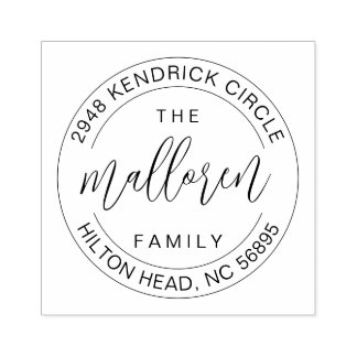 Carimbo De Borracha Presente de Aquecimento Personalizado Endereço de 