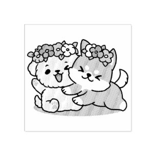 Carimbo De Borracha Primavera dentro da cutena - Ilustração Adorável d