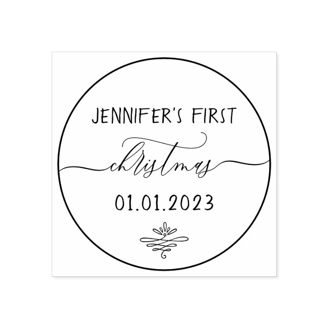 Carimbo De Borracha Primeira Assinatura de Natal (Impressão)