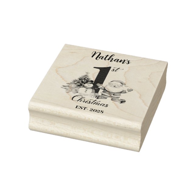 Carimbo De Borracha Primeiro Natal do Blue Boy (Carimbo)