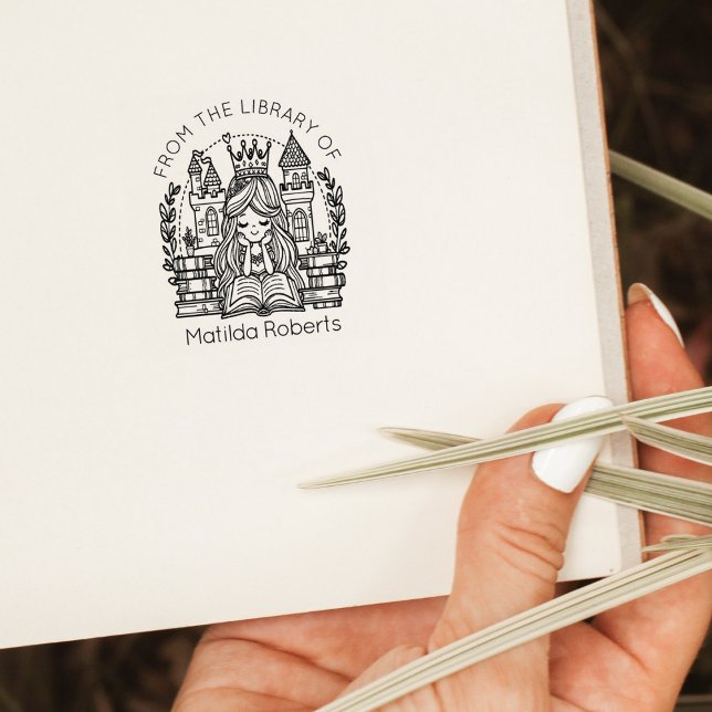 Carimbo De Borracha Princesa Fantástica Fofa da Biblioteca de (Criador carregado)
