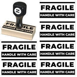 Carimbo De Borracha Professional Fragile Marker | Handle with care