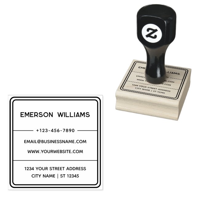 Carimbo De Borracha Professional Name & Return Address Personalized (Carimbado)