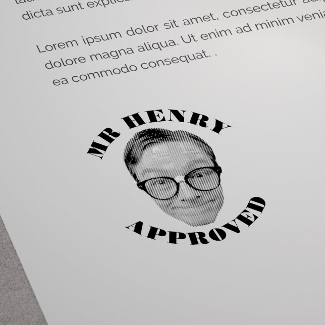 Carimbo De Borracha Professor de rosto engraçado aprovado (Criador carregado)