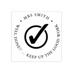 Carimbo De Borracha Professor faz um bom trabalho de casa