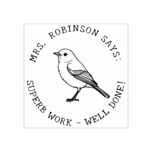 Carimbo De Borracha Professora Cria Seu Próprio Trabalho Robin Superb