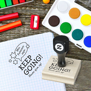 Carimbo De Borracha Professora De Diversão Moderna Encorajando De Volt