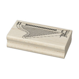 Carimbo De Borracha Professora de Música Musical Harp