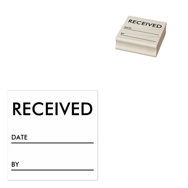 Carimbo de Borracha Profissional Recebido (Carimbado)