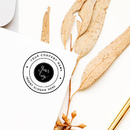 Carimbo De Borracha Promocional personalizado Logotipo comercial redon