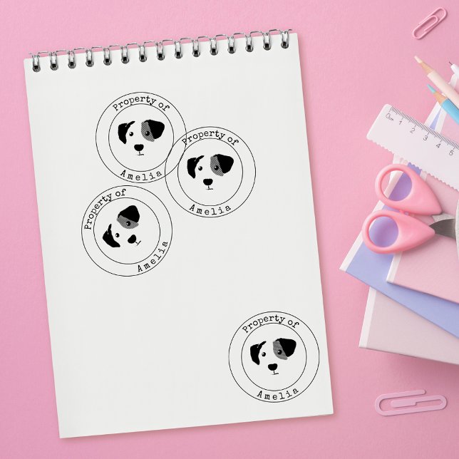 Carimbo De Borracha Propriedade Feliz de Cão (Criador carregado)