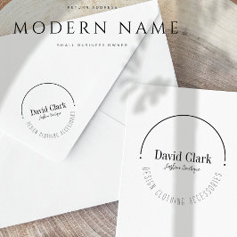 Carimbo De Borracha Proprietário de Pequenas Empresas com Nome Moderno