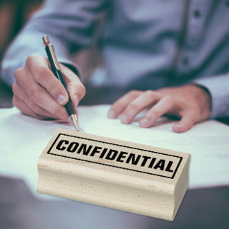 Carimbo De Borracha Prova confidencial do escritório de jogos criminos