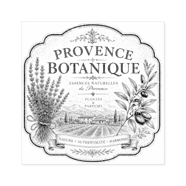 carimbo de borracha provence botânico (Impressão)