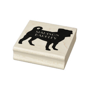 Carimbo De Borracha Pug Dog Puppy
