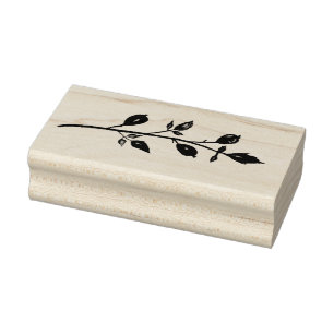 Carimbo De Borracha Quadril cor-de-rosa, selo de madeira das plantas