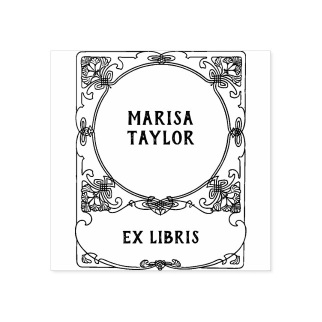 Carimbo De Borracha quadro Art nouveau ex libris (Impressão)