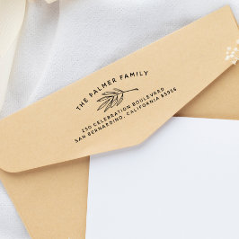 Carimbo De Borracha Qualquer Nome Texto Curvo Simples, Folha e Endereç