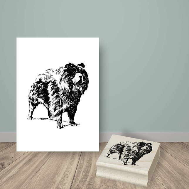 Carimbo De Borracha Raça De Cães De Chow (Criador carregado)